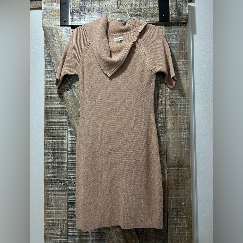 Calvin Klein Tan Sweater Dress